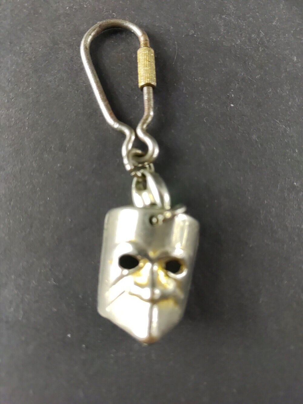 Mask Keychain Silver Tone